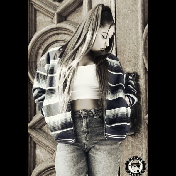 Cascade チェック柄ジャケット　chicano チカーノ Black & Gray Sarape Jacket – Rockin Chicano