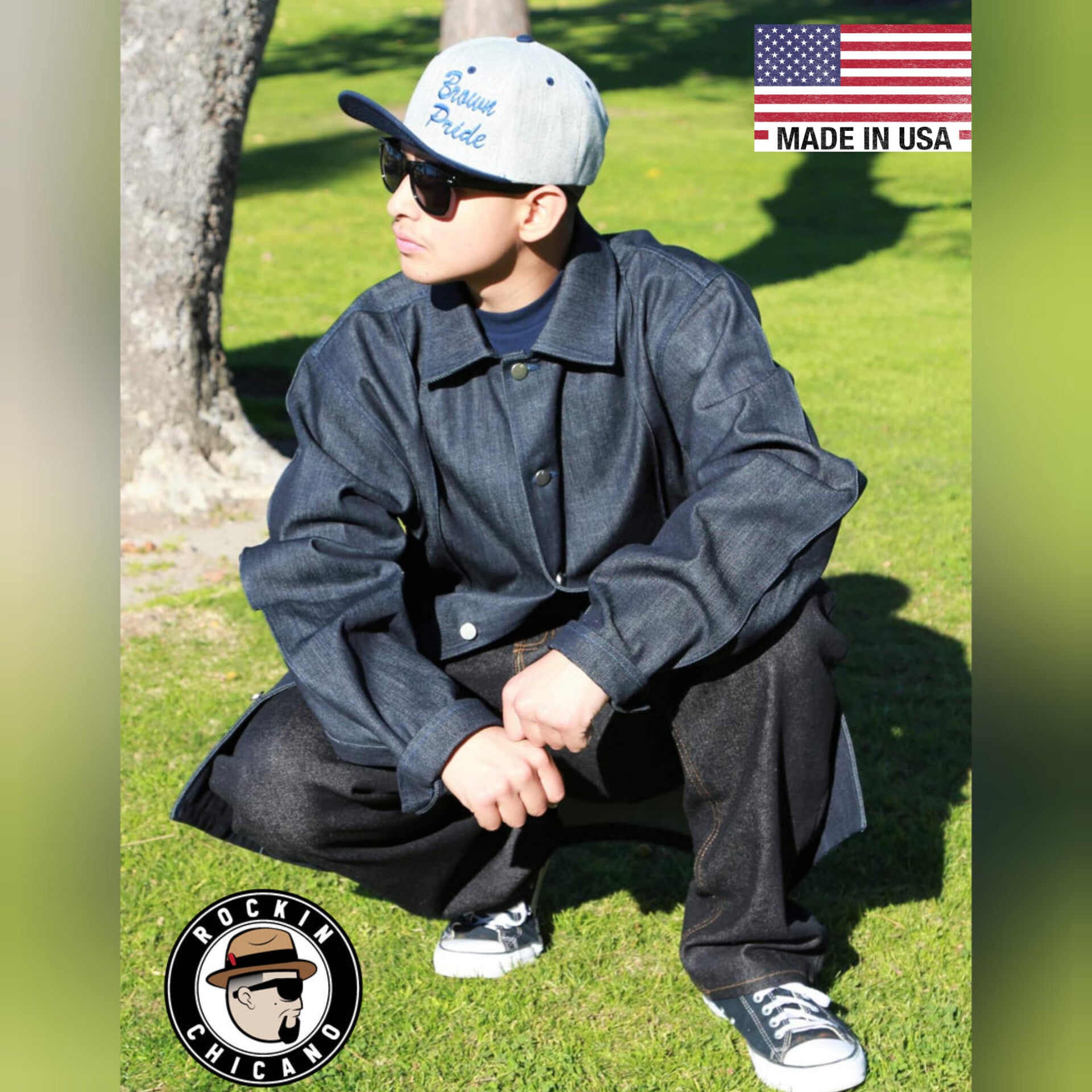 State Denim Jacket - Blue – Rockin Chicano