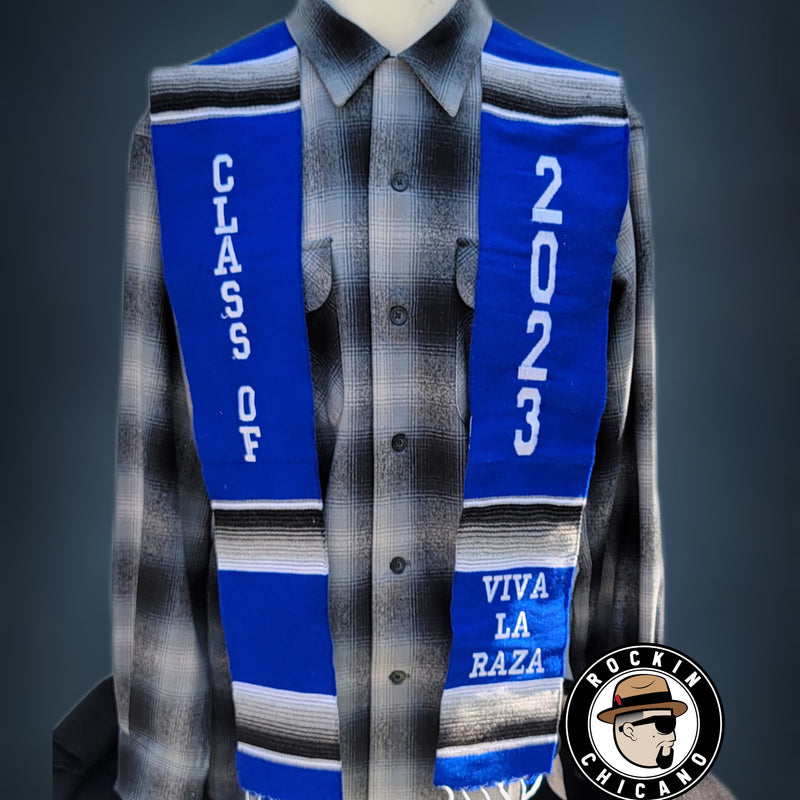 Sarape Graduation Stole Blue-2023