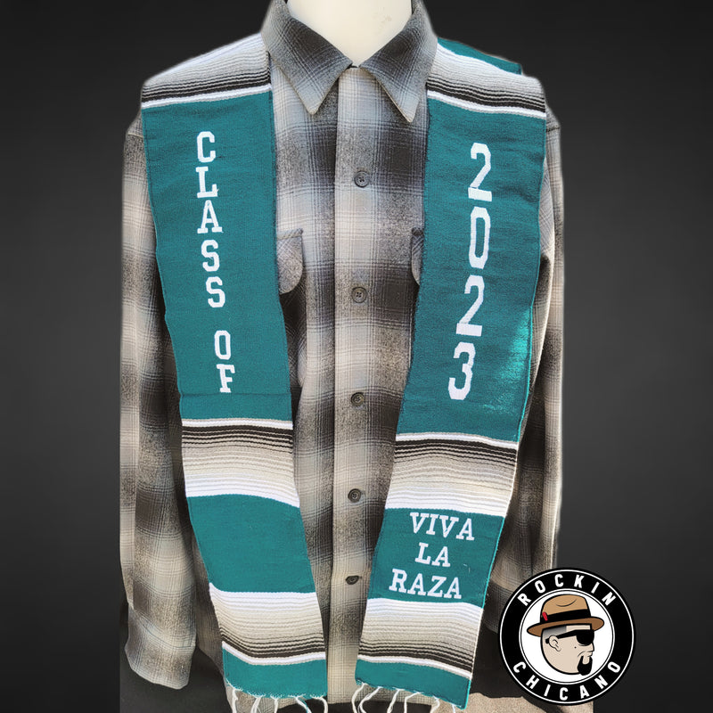 Sarape Graduation Stole Blue-2023