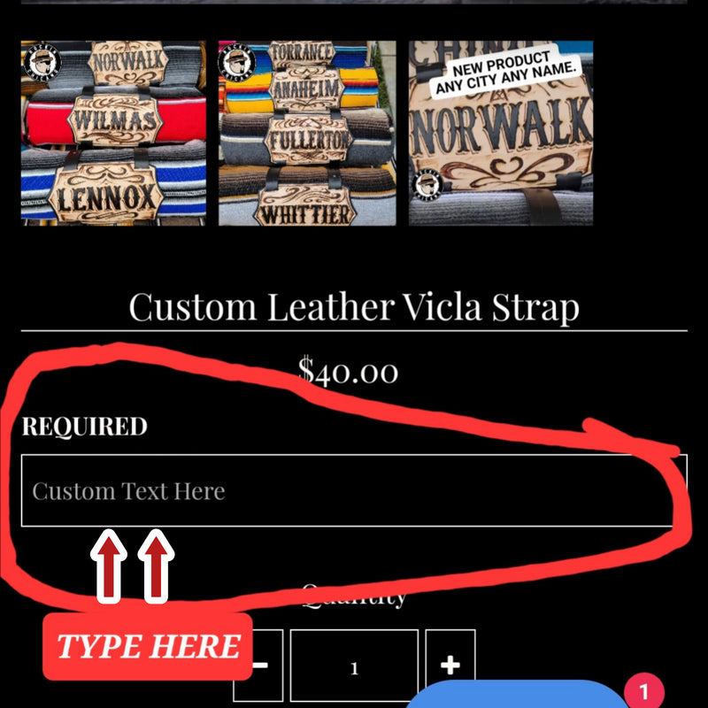 Custom Leather Vicla Strap