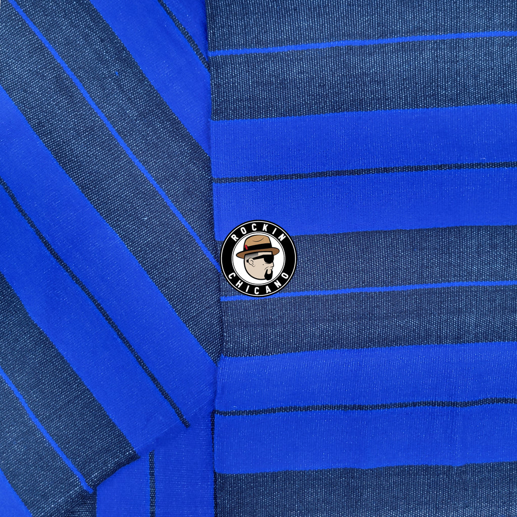 Royal Blue on Black Charlie brown Sarape