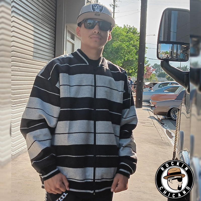 Charlie Brown Sarape Jacket-Gray & Black