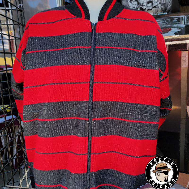 Charlie Brown Sarape Jacket- Red & Black