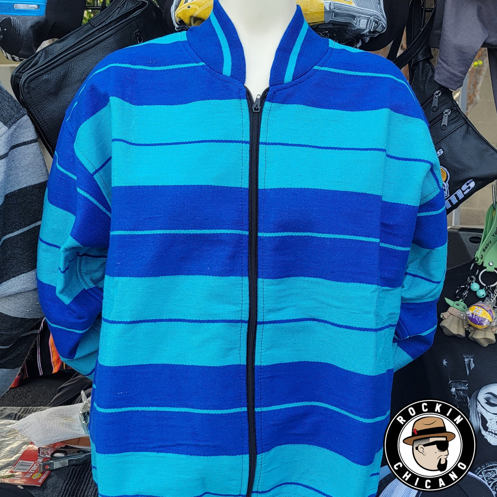 Charlie Brown Sarape Jacket- Baby Blue
