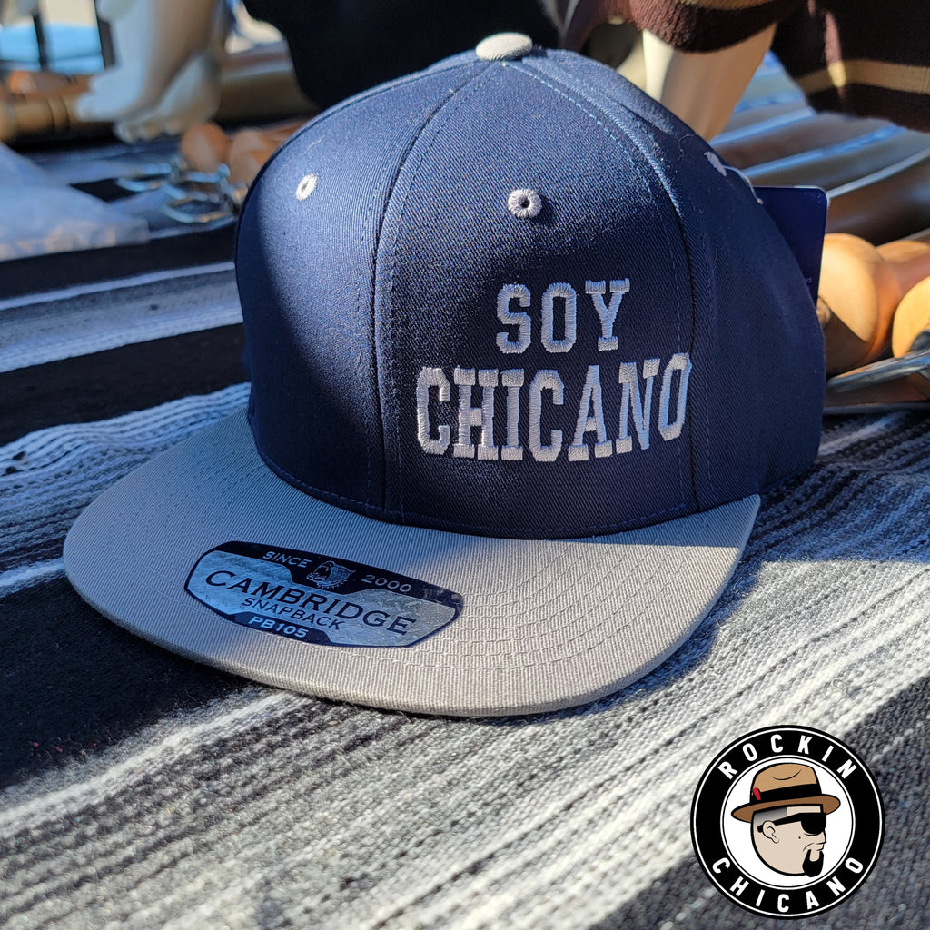 Soy Chicano Snapback hat - Navy and gray