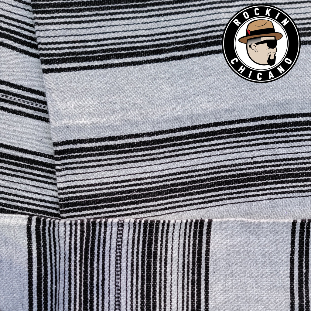 Gray & black Sarape Small Stripes