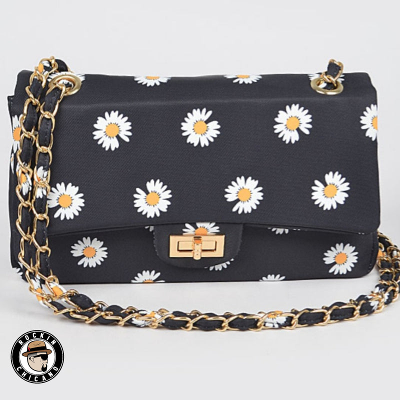 Bandana Top handle square Handbag in Black