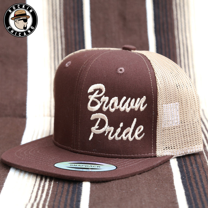 Brown Pride Snapback hat - Grey and Navy