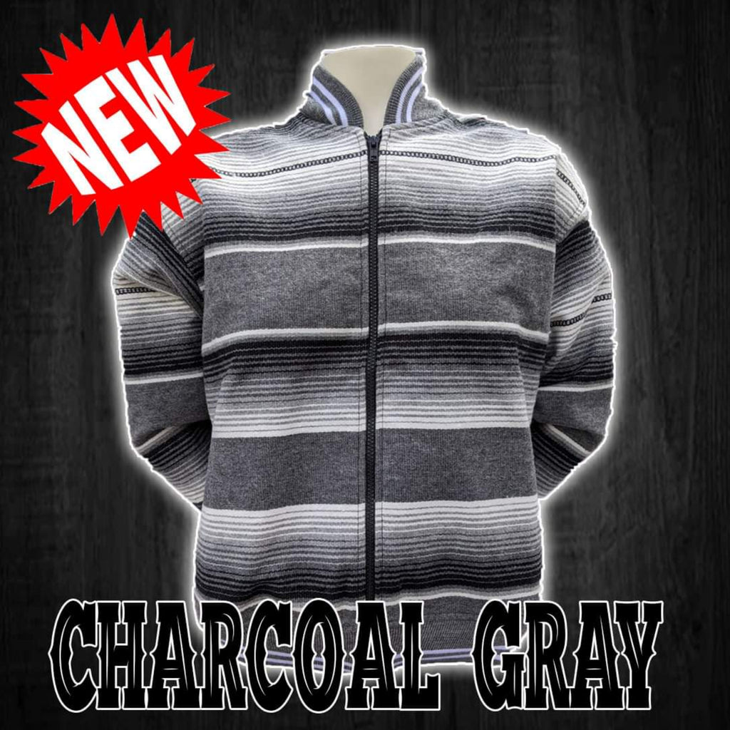 Charcoal Gray Sarape Jacket