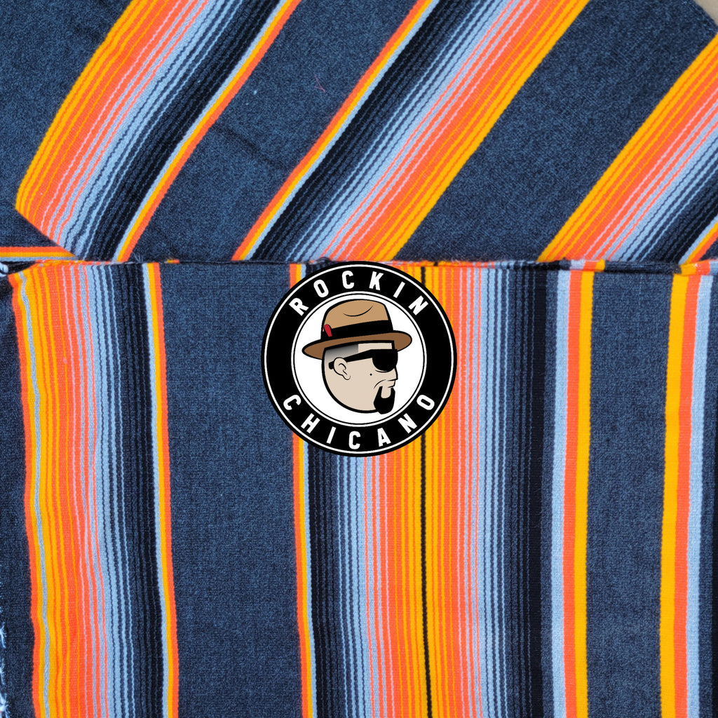 Gray Orange Handmade Sarape