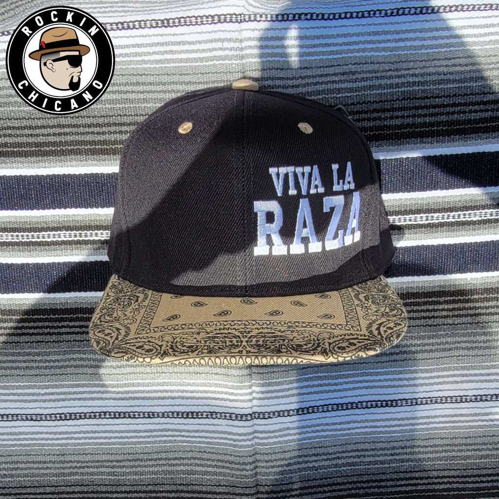 Viva La Raza in Khaki color Bandana Snapback hat