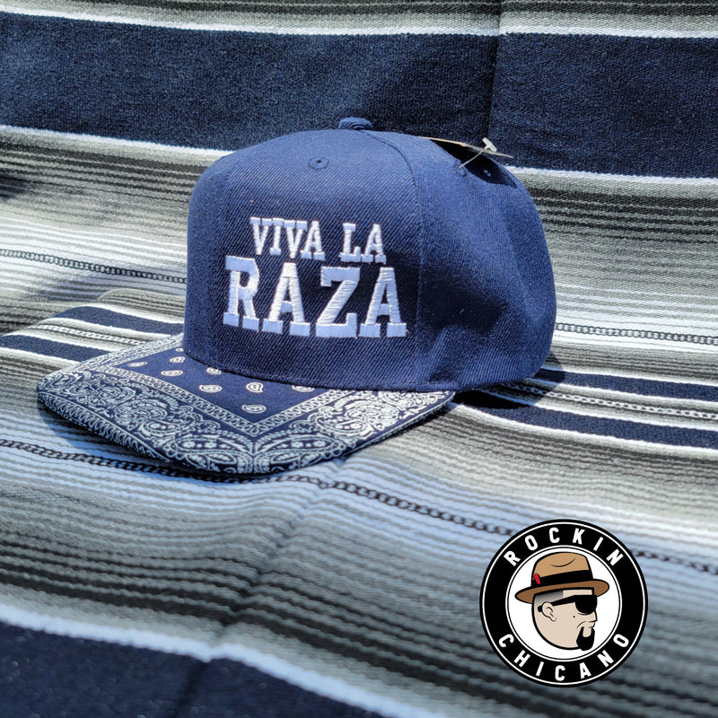 Viva La Raza in Blue color Bandana Snapback hat