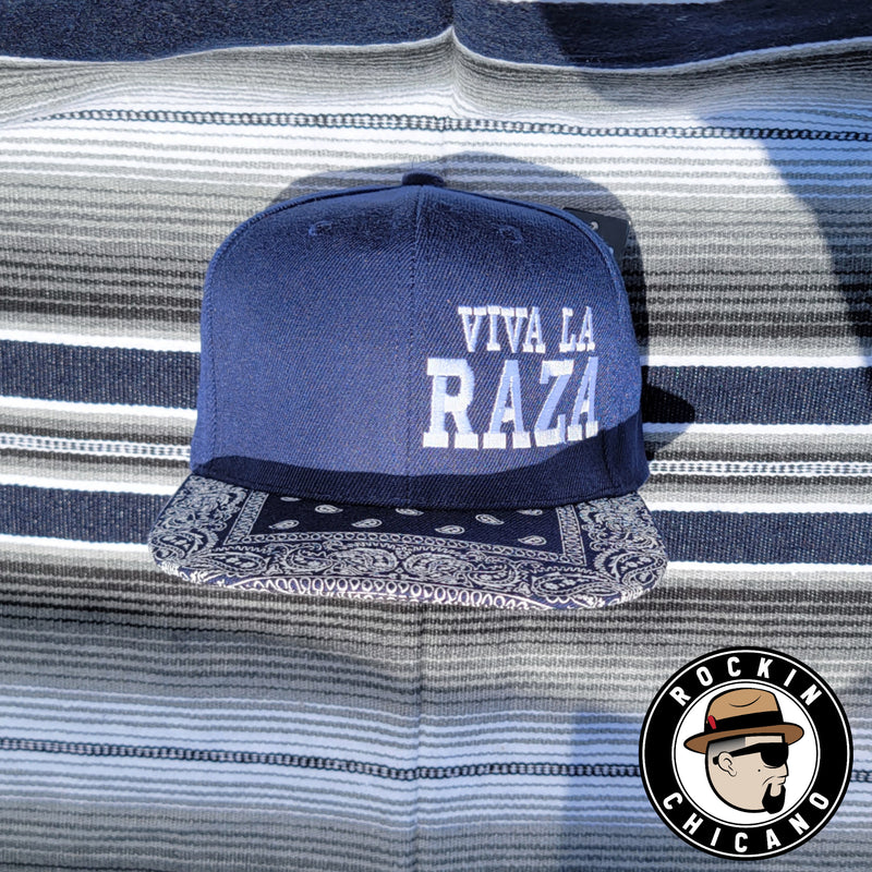 Viva La Raza in Blue color Bandana Snapback hat