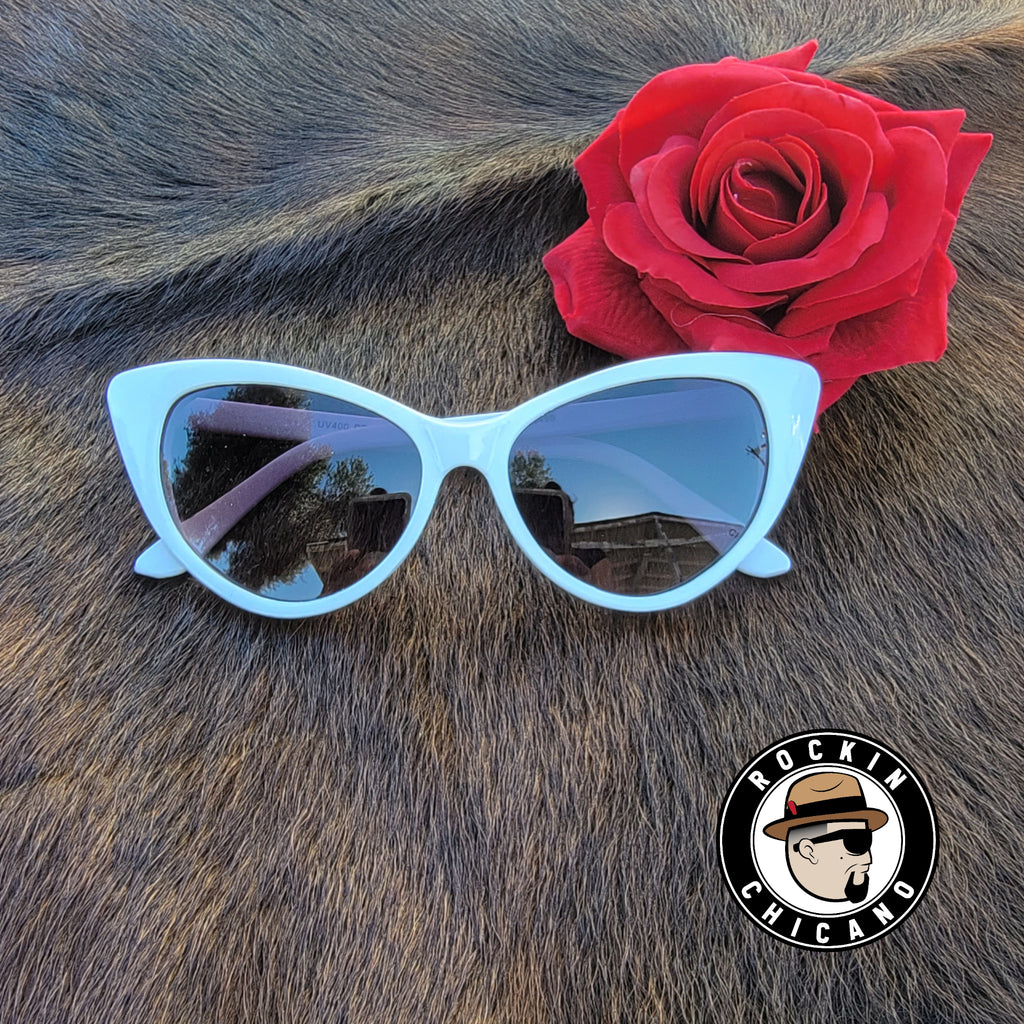 Cat eye sunglasses in White