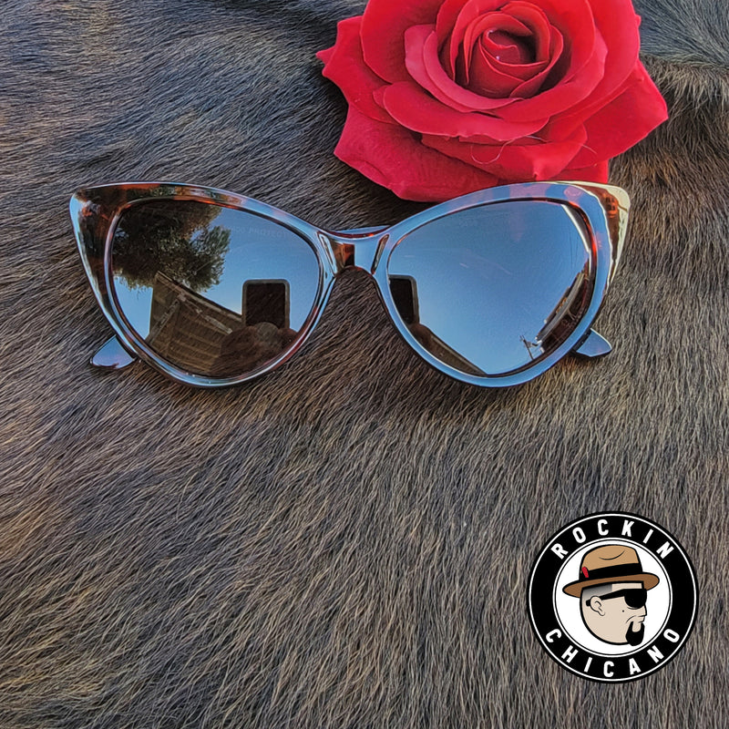 Cat eye sunglasses in Brown gradient