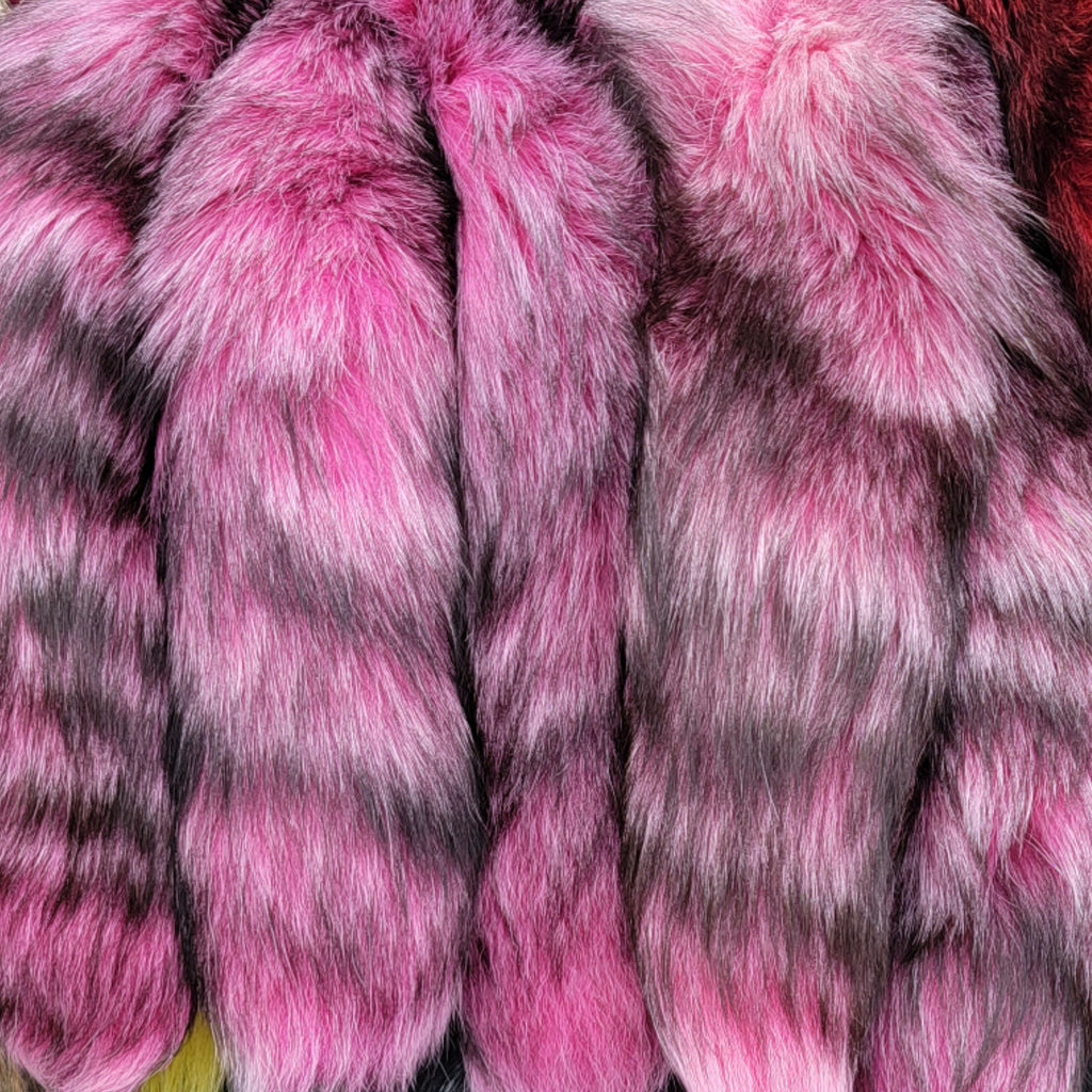 Fox Tail - Pink two-toned fox tail