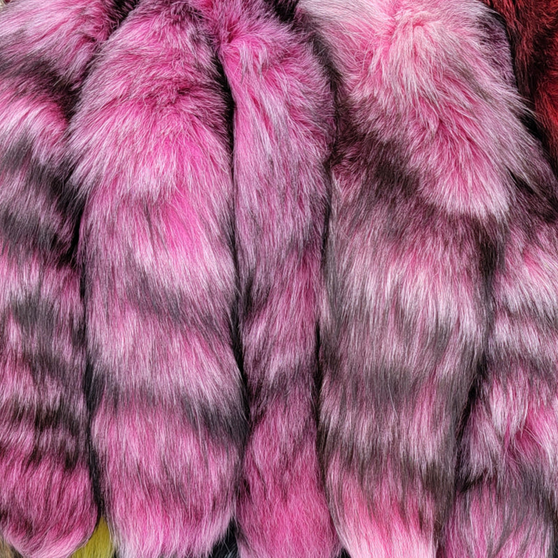 Fox Tail - Pink two-toned fox tail
