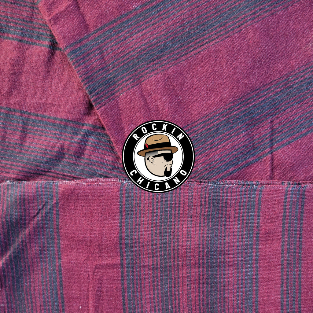 Burgundy and Black Sarape Small Stripes
