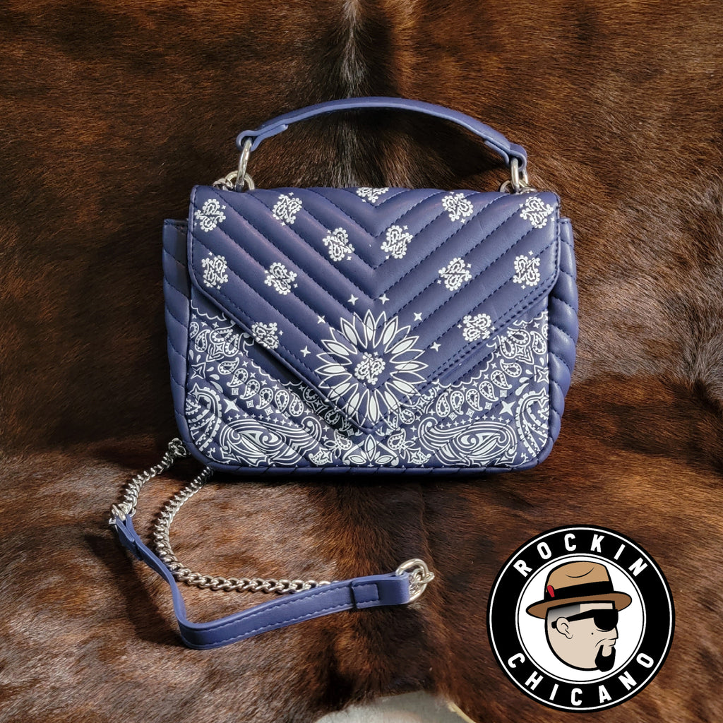 Bandana Envelope Clutch bag in Blue