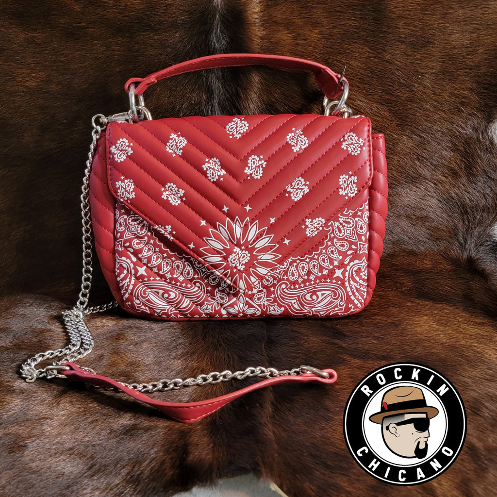Bandana Envelope Clutch bag in Red