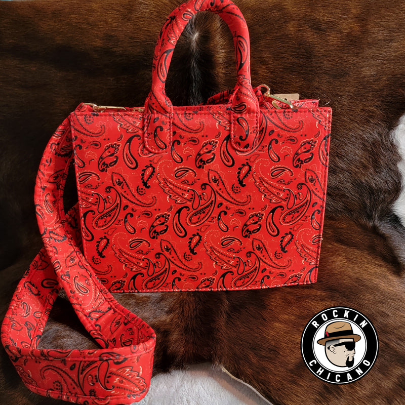 Bandana Medium Handbag in Red