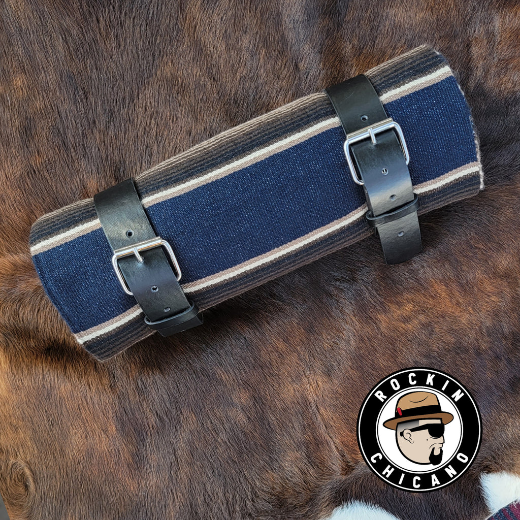 Dark Navy with Brown Sarape Roll