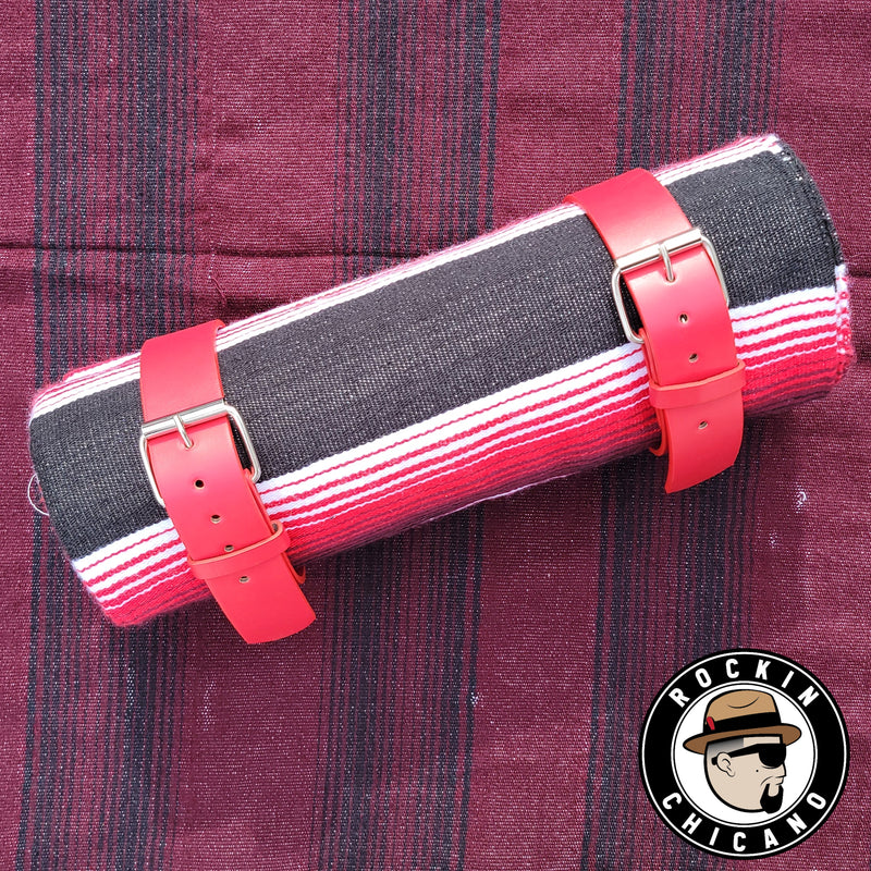 Black Cherry Sarape Roll with Red straps
