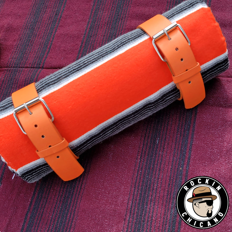 Black Orange Sarape Roll with Orange Straps