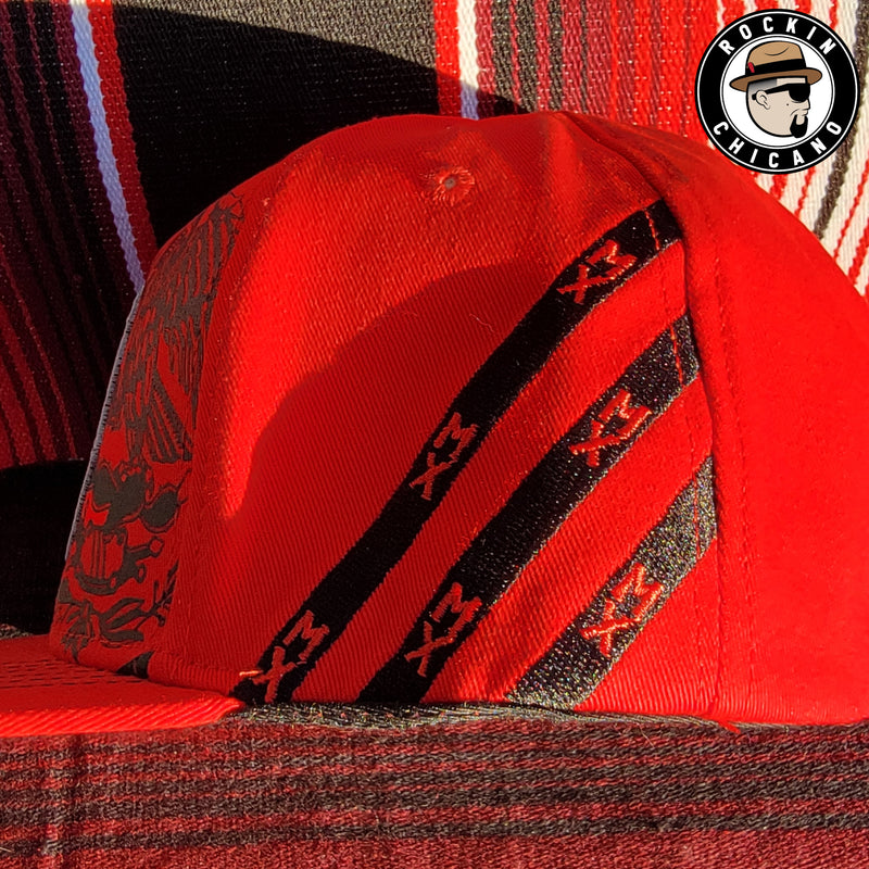 Mexican Eagle Snapback hat Red