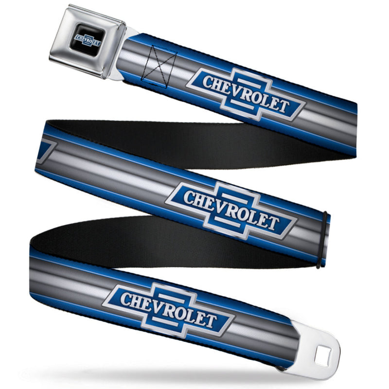1965 Chevy Bowtie Seatbelt Belt - Black and White