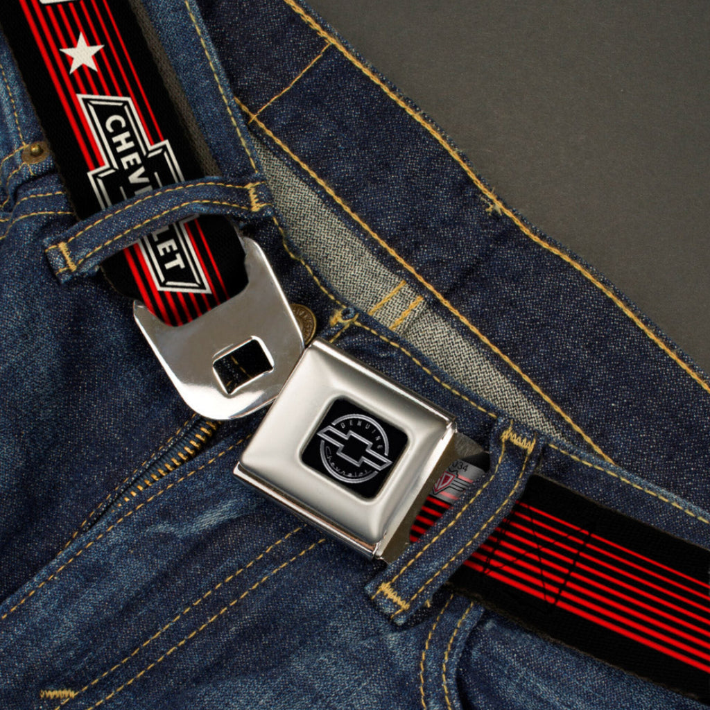Chevy Vintage Bowtie SINCE 1911/Stars Stripe Seatbelt Belt