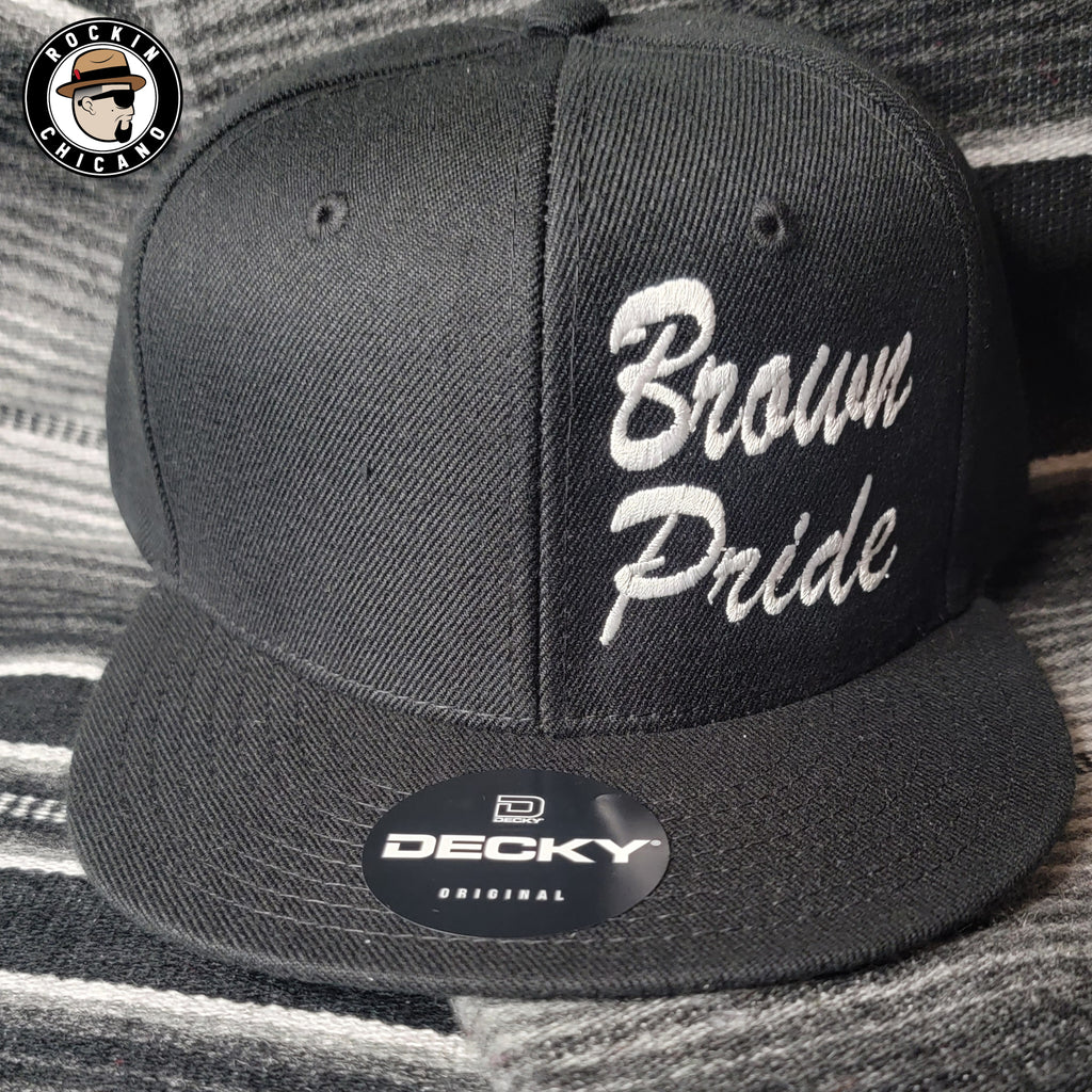 Brown Pride Snapback hat - Black on Black