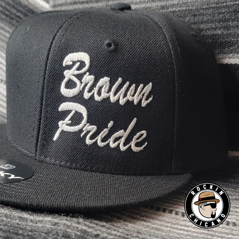 Brown Pride Snapback hat - Black on Black