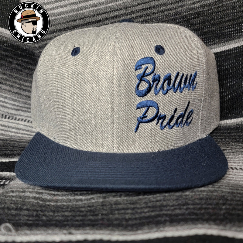 Brown Pride Snapback hat - Black on Black
