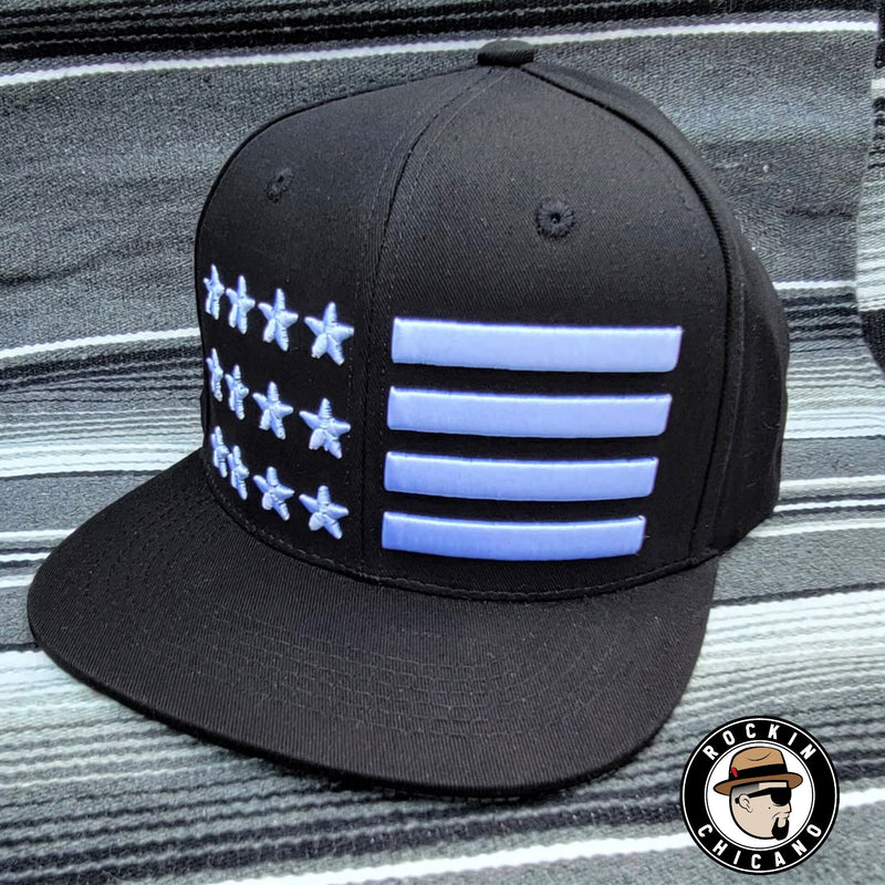 Stripes and Stars Black Snapback