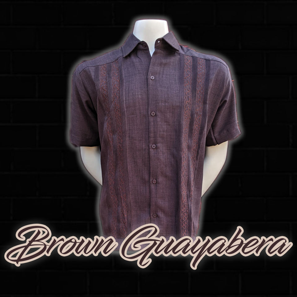Brown Guayabera