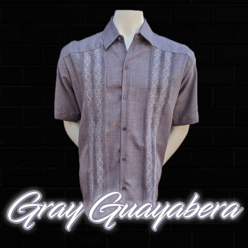 Short sleeve plaid pattern shirt - Charcoal Gray